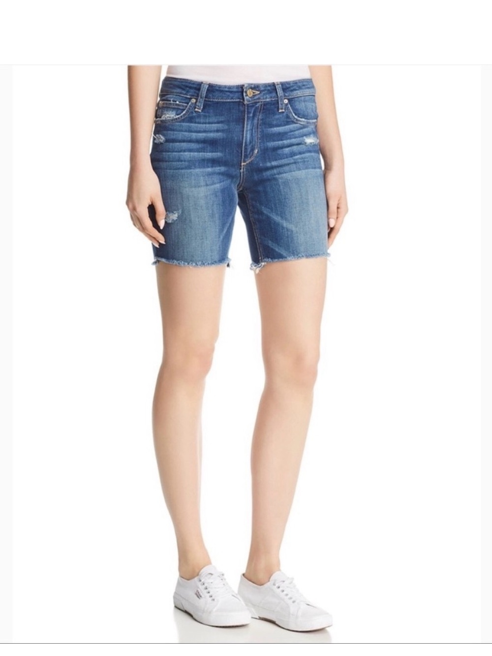 Women's Blue Denim Bermuda Shorts